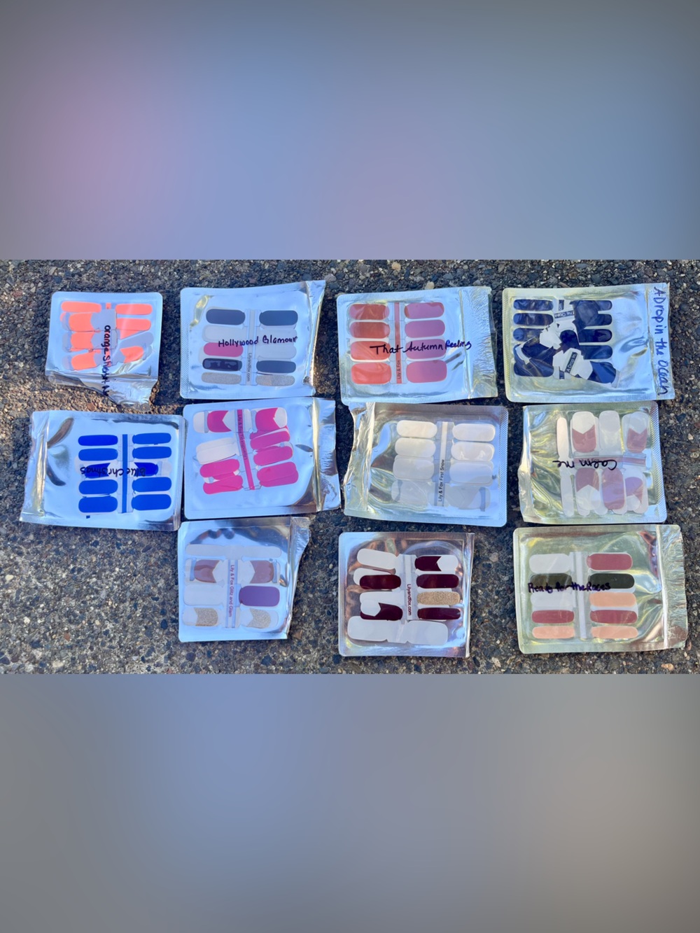 Lily & Fox 🦊 Nail Wraps. Lot of 11 packs, used, resealed. Lots of variety.